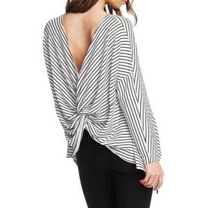 1.State Womens Reversible Knot Top Stripes NWT